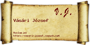 Vásári József névjegykártya